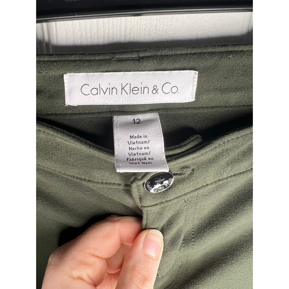 Calvin Klein Jeans, olive green jegging size 12